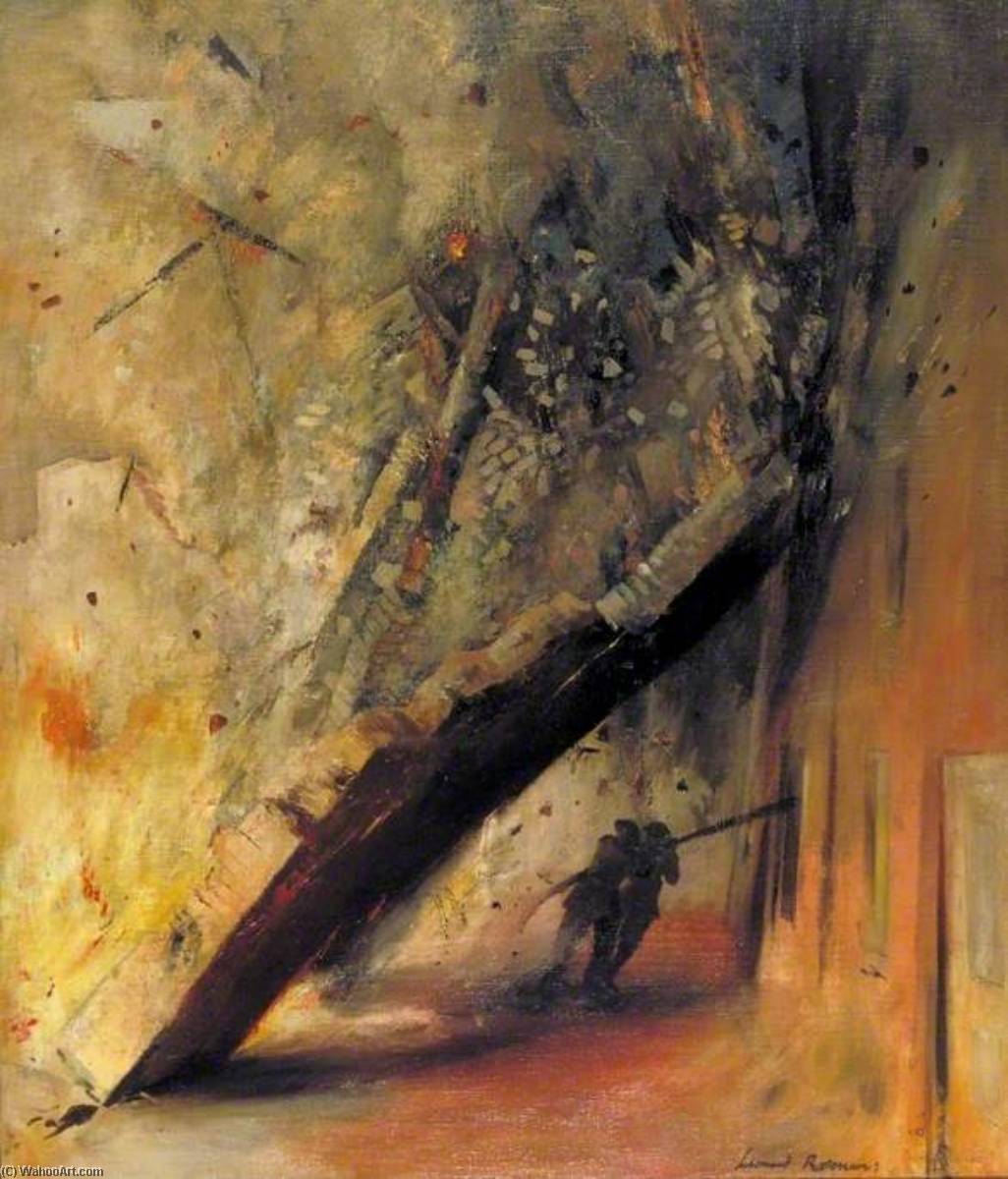 A House Collapsing On Two Firemen, Shoe Lane, London, Ec4 — Leonard Henry Rosoman