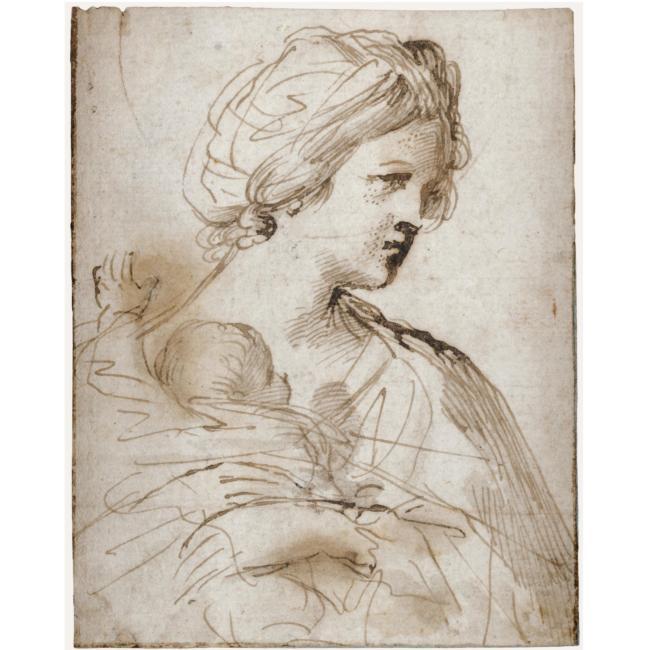 Donna Con Bambino — Guercino