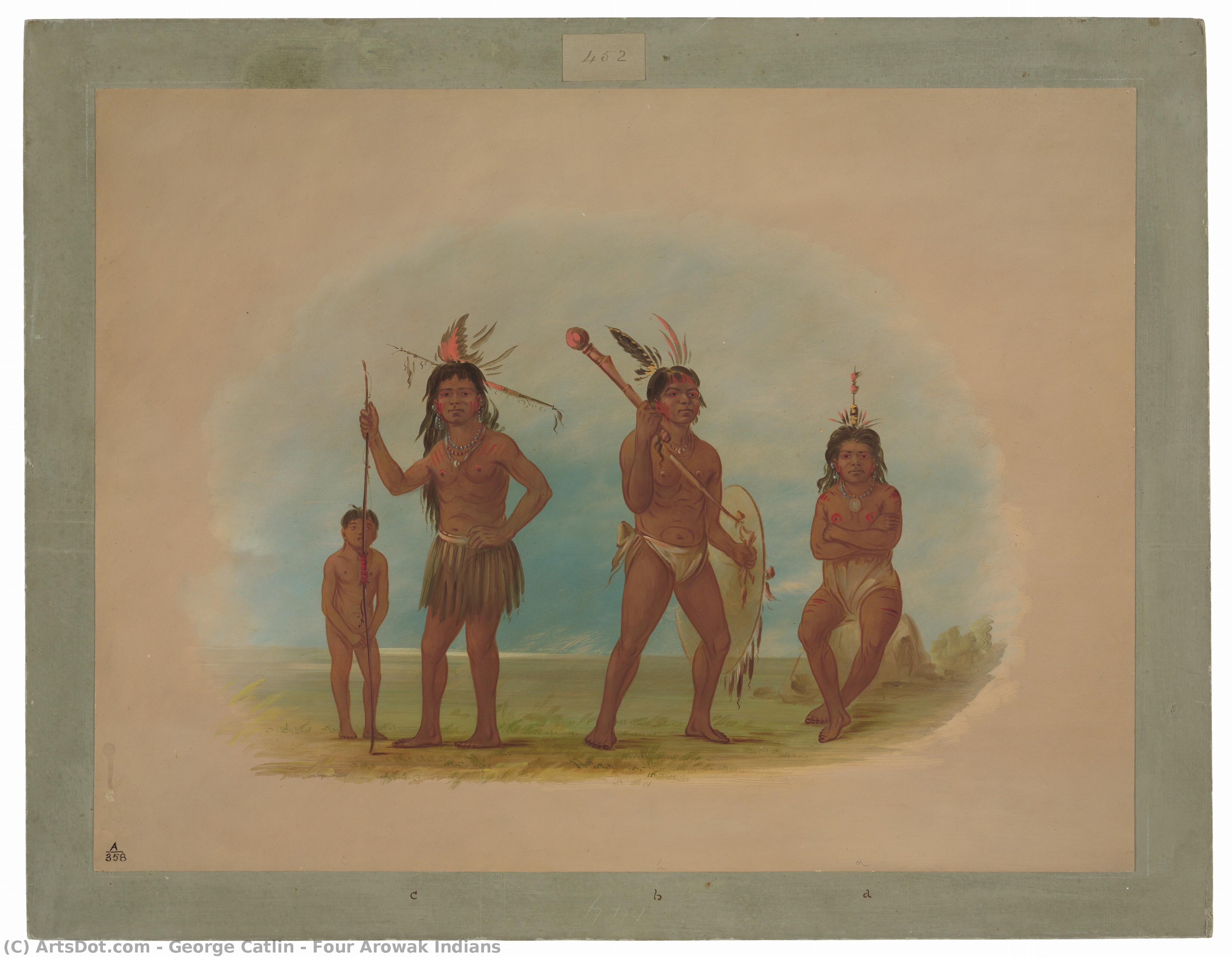 Four Arowak Indians — Джордж Катлин