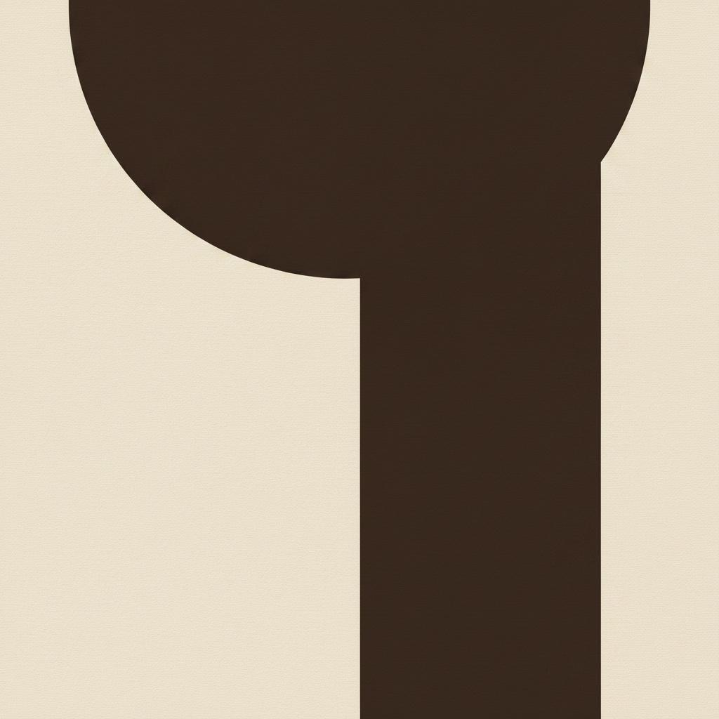 Monolithic Silence: A Singular Study In Umber Shadows And Cream Serenity — Laurent Fabre