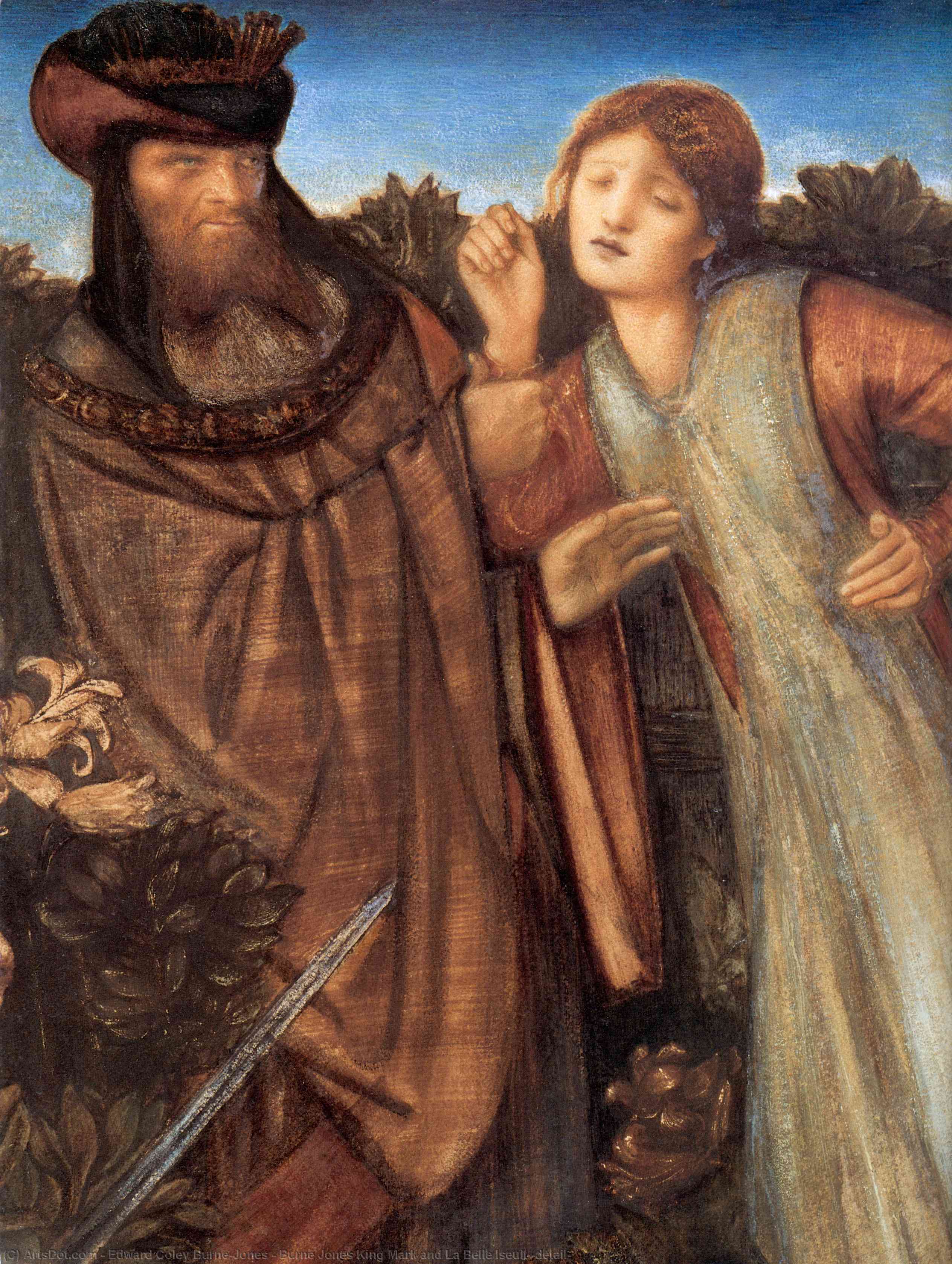 Burne Jones King Mark And La Belle Iseult (detail) — Edward Kolij Barn-džons