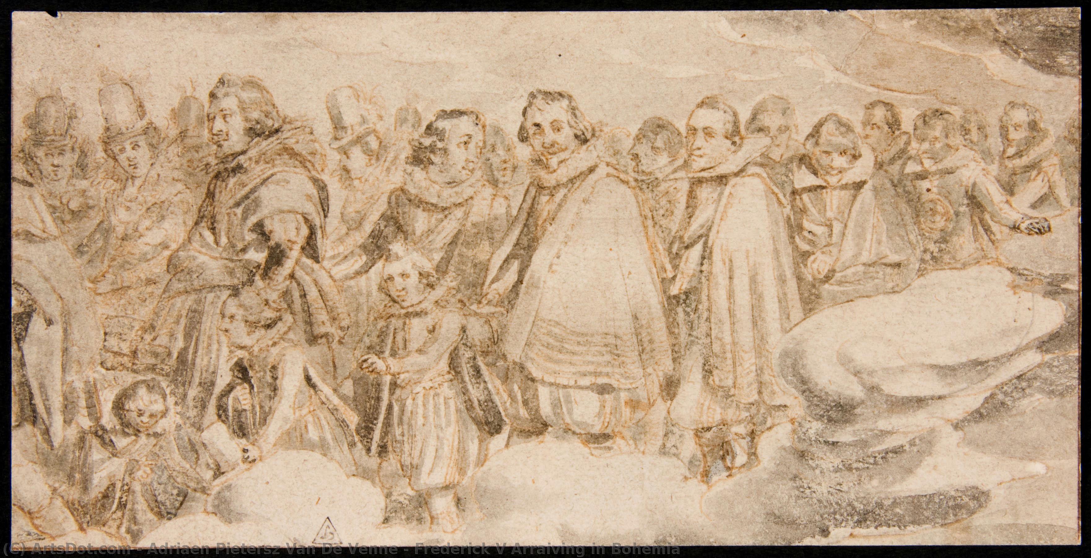 Frederick V Arraiving In Bohemia — Adriaen Pietersz Van De Venne