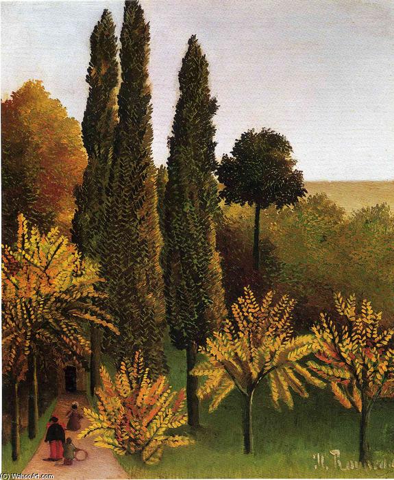 Walking In The Parc Des Buttes Chaumont — Henri Julien Félix Rousseau (le Douanier)