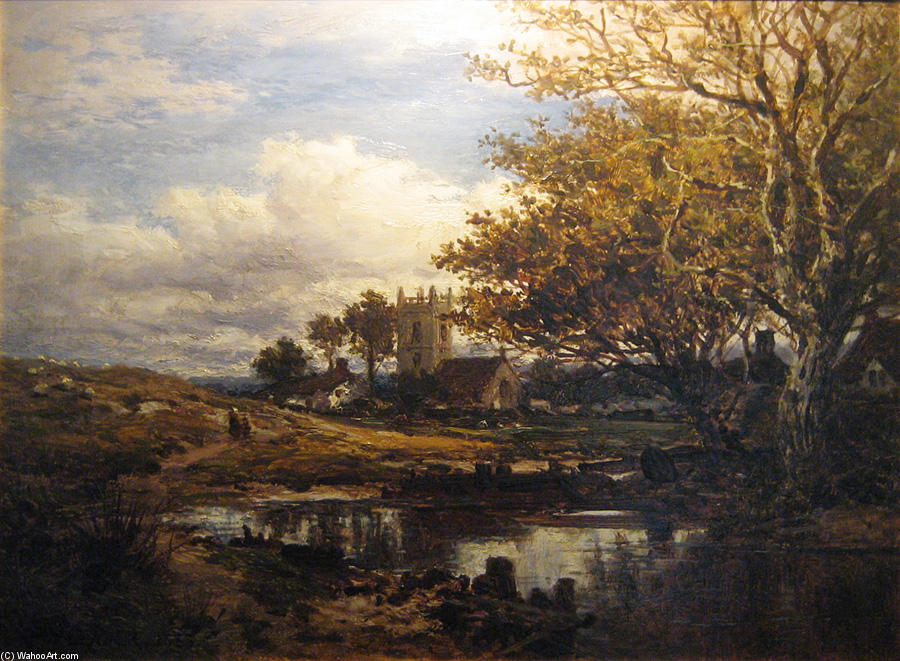 A Devonshire Village — Бенджамин Уильямс Лидер