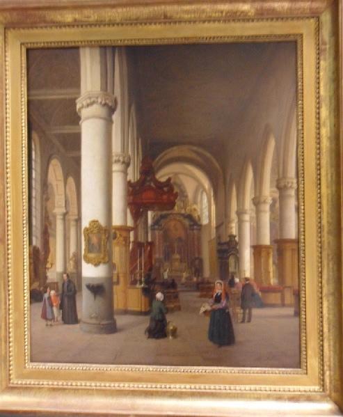 Vue De L'intérieur De Sainte Catherine À Bruxelles — Hippolyte Sebron