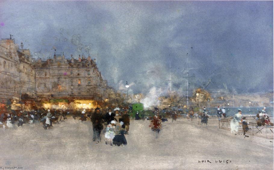 Evening Promenade, Le Havre — Dit Luigi Loir Aloys François Joseph Loir