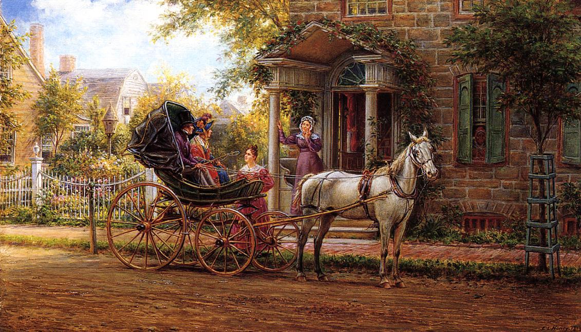 What's The News. (also Known As Stopping For A Chat) — Edward Lamson Henry