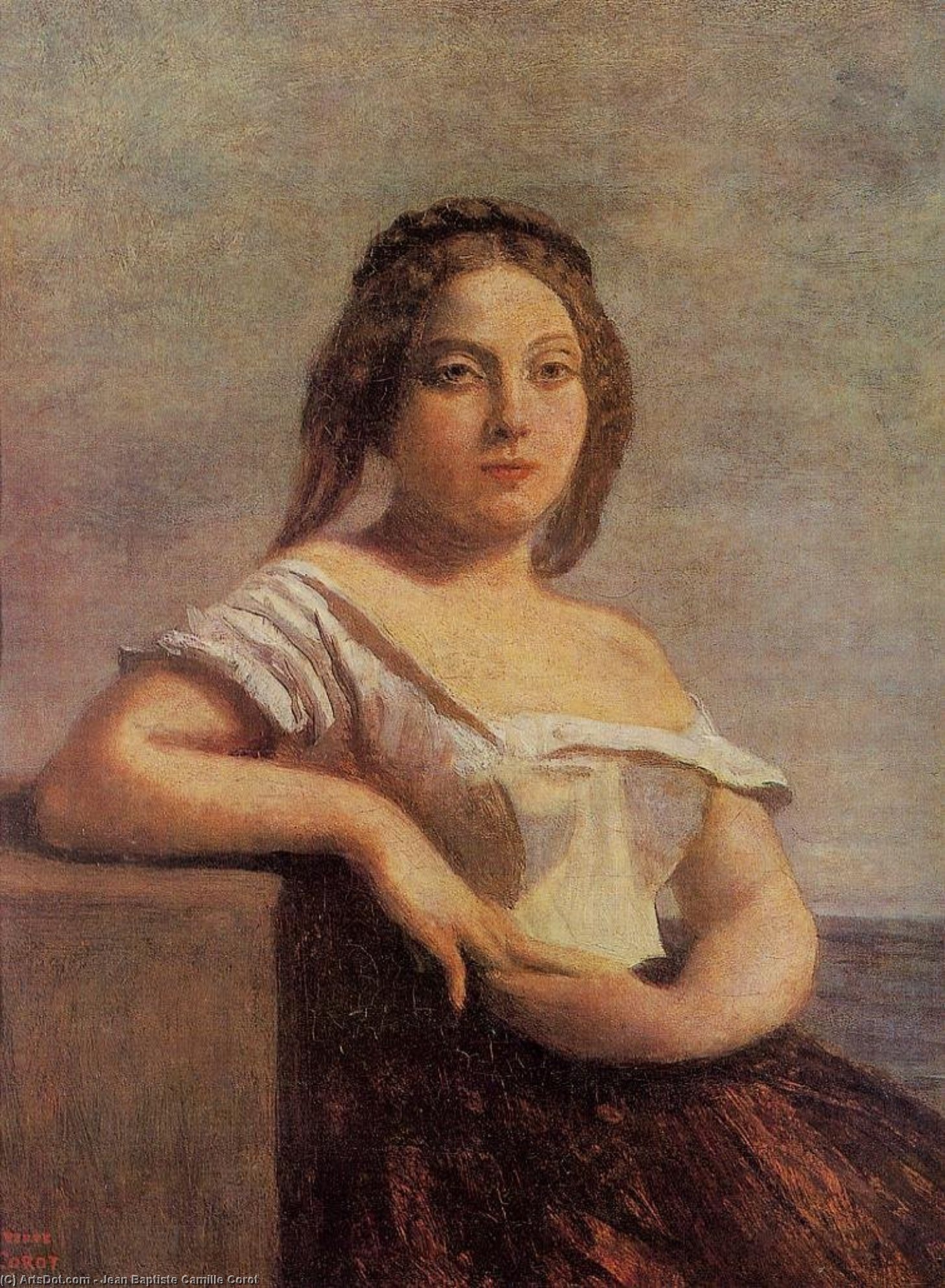 La Bella Doncella De Gascuña (también Conocida Como La Gascona Rubia) — Jean-baptiste-camille Corot