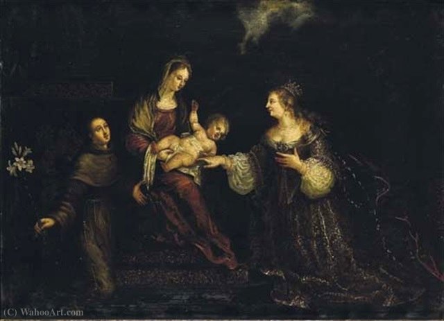 Mystic Marriage Of St. Catherine With St. Anthony Of Padua — Antonio Vassilacchi