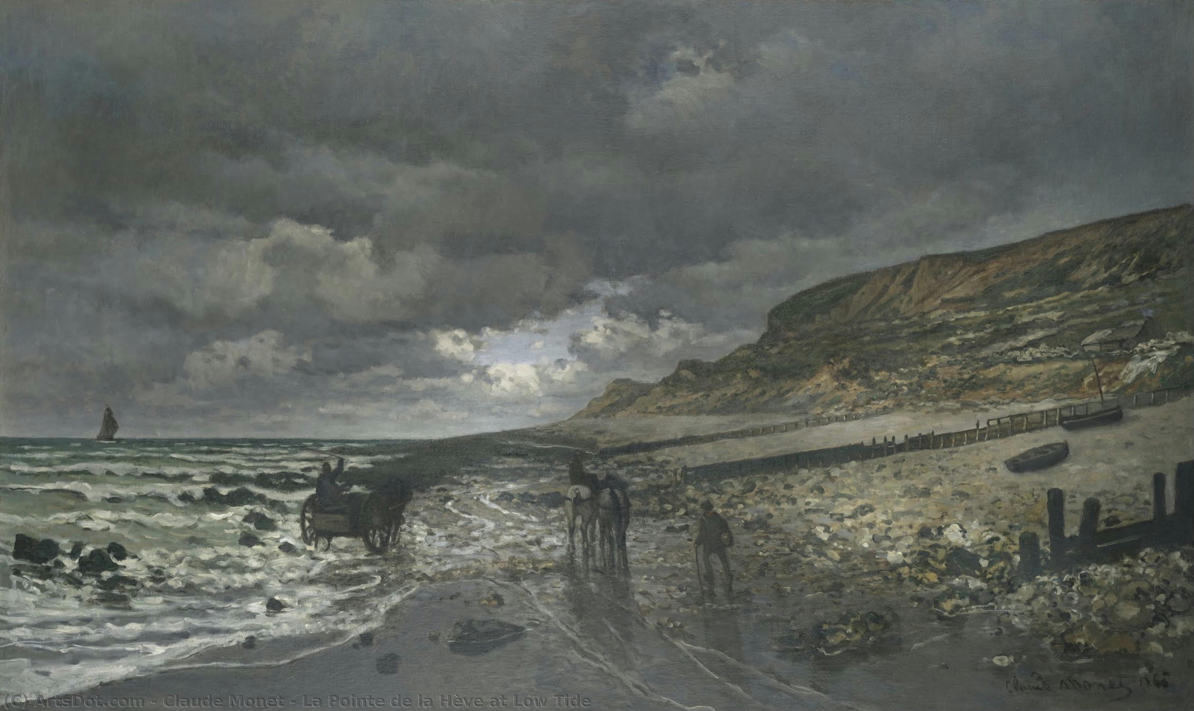 La Pointe De La Hève Bei Ebbe — Claude Monet