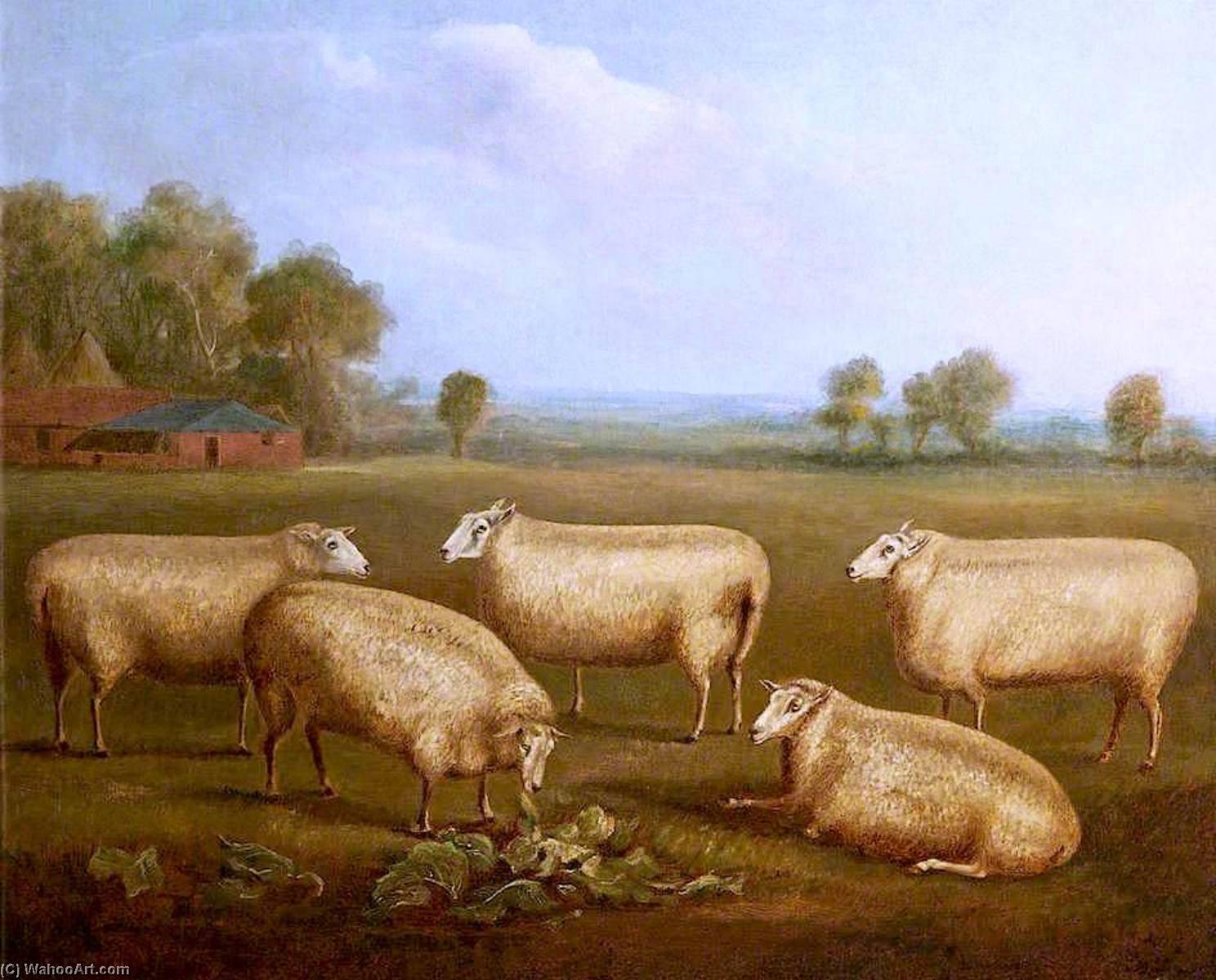 Five Leicester Sheep — ウィリアム・ヘンリー・デイヴィス
