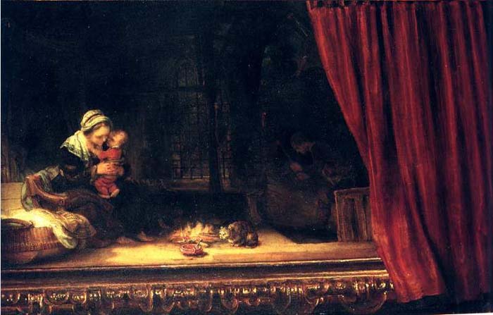 La Sinte Famille Avec Encadrement, Kassel — Rembrandt Van Rijn