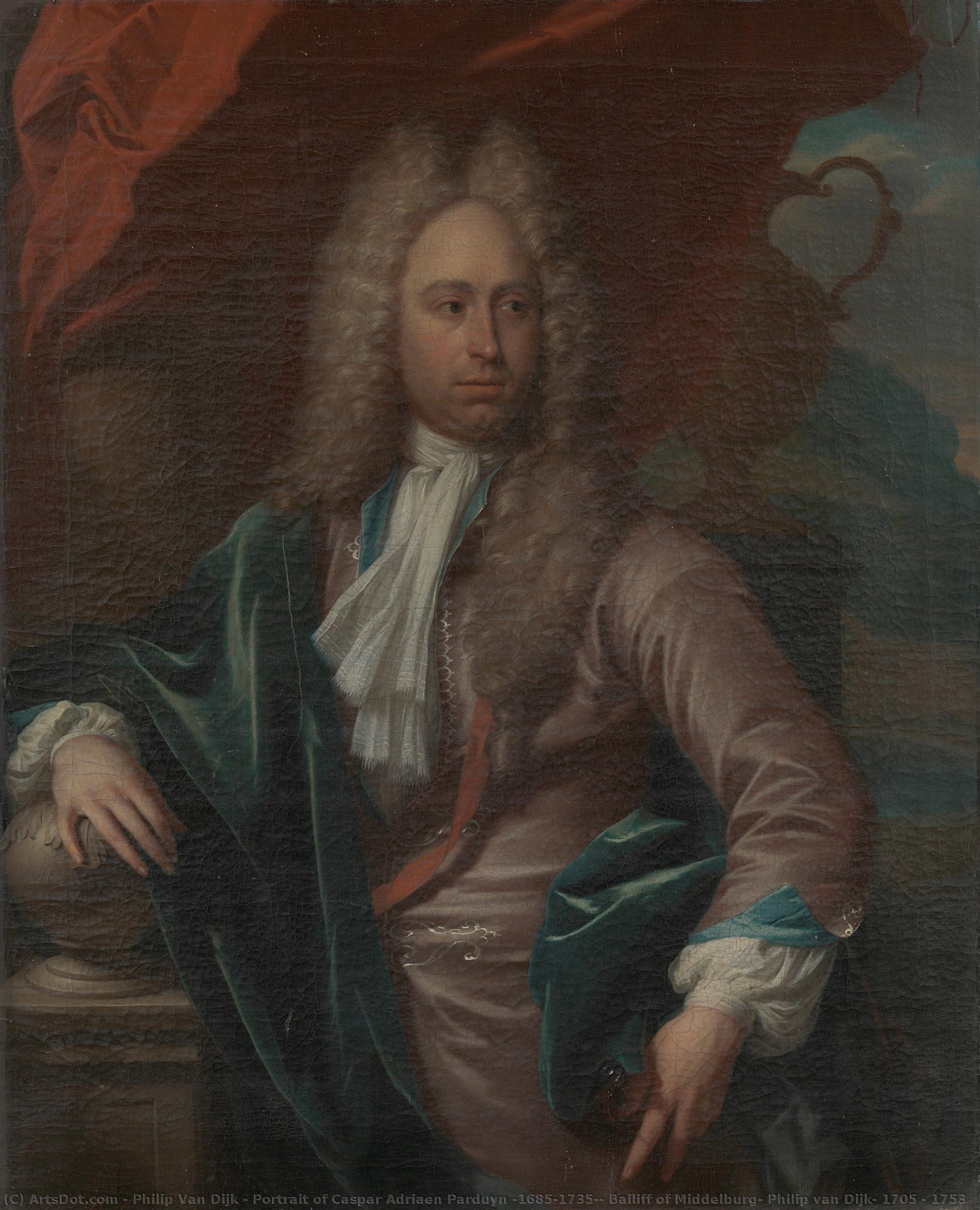Portrait Of Caspar Adriaen Parduyn (1685-1735), Bailiff Of Middelburg, Philip Van Dijk, 1705 - 1753 — Philip Van Dijk
