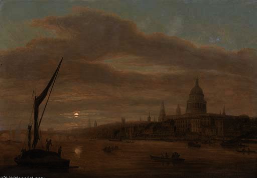 St. Paul's Cathedral From The Thames, Early Evening — Daniel Turner