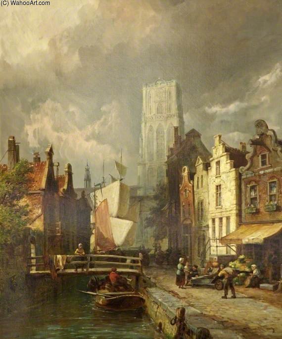 Scene In Rotterdam — Pieter Cornelis Dommerson