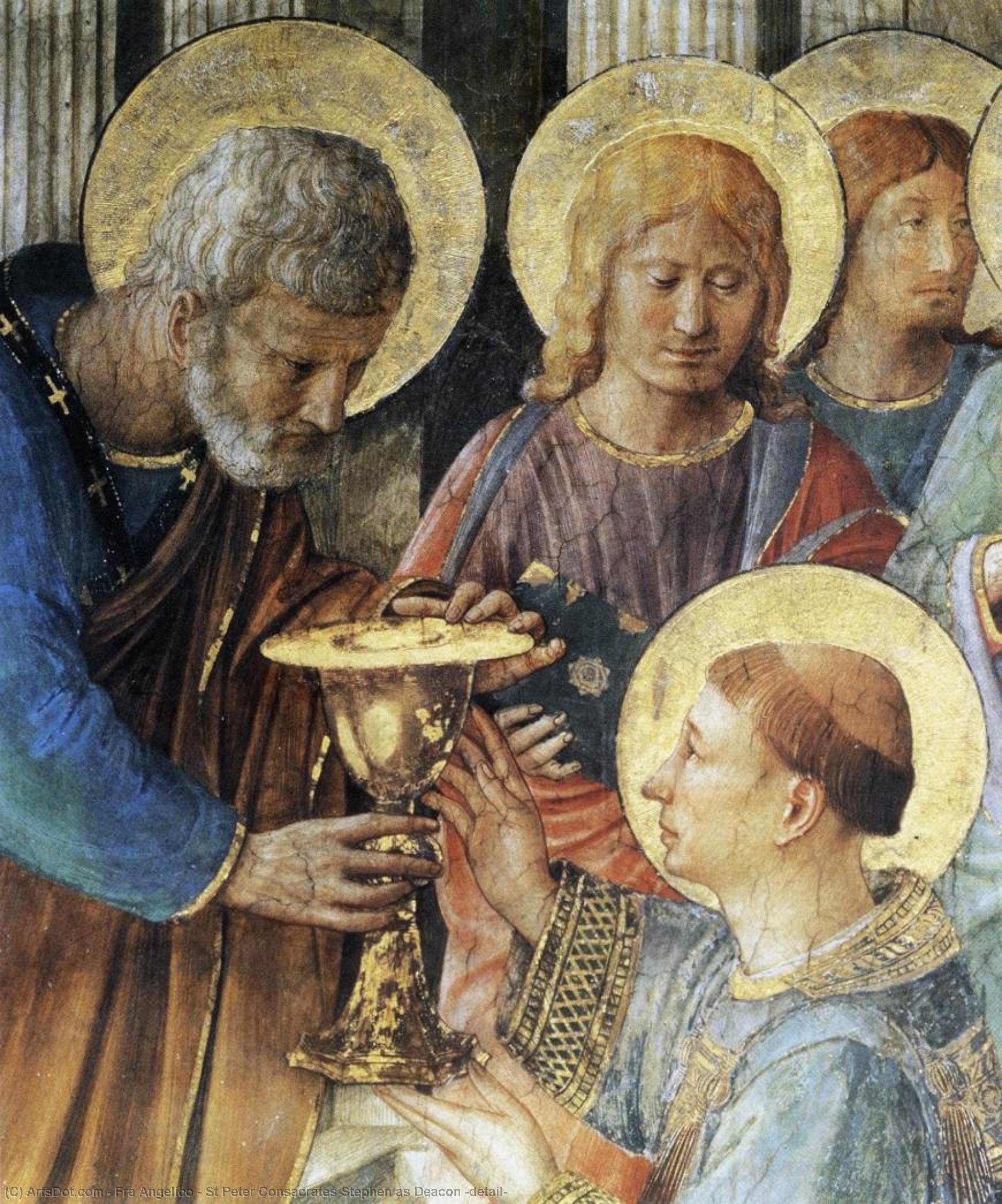 St Peter Consacrates Stephen As Deacon (detail) — フラ・アンジェリコ