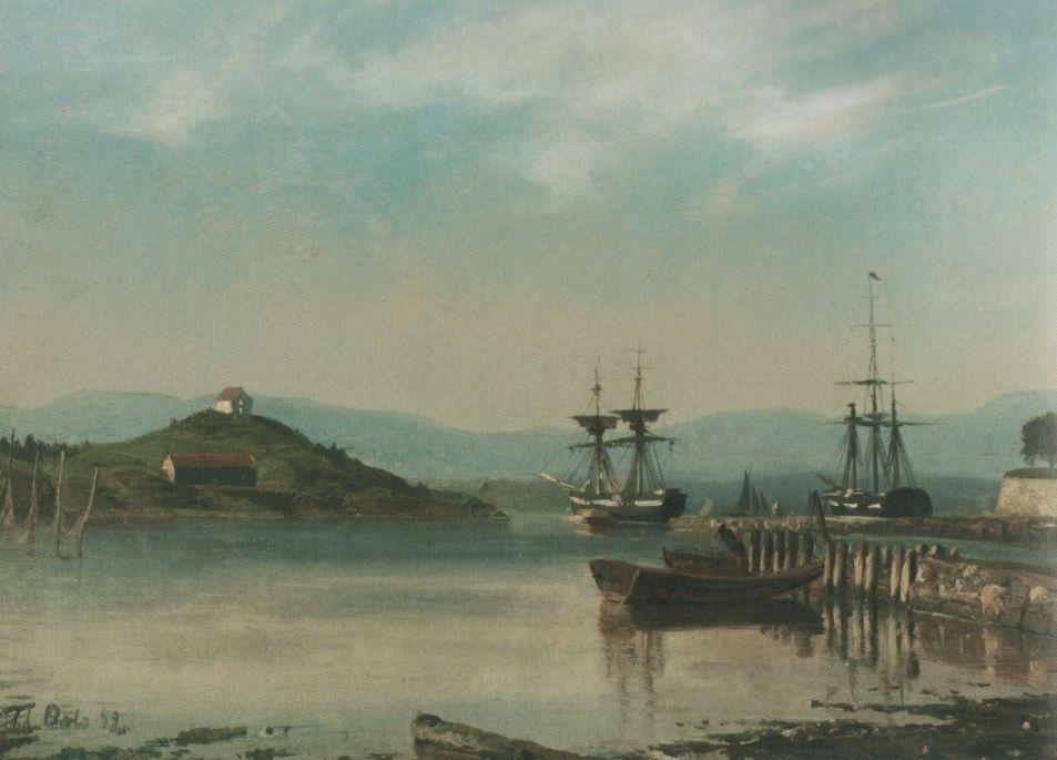Parti Fra Oslo Strandgade — Adolph Tidemand