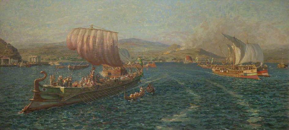 Xerxes Burning Athens Flight Of The Athenians — Philip Thomson Gilchrist