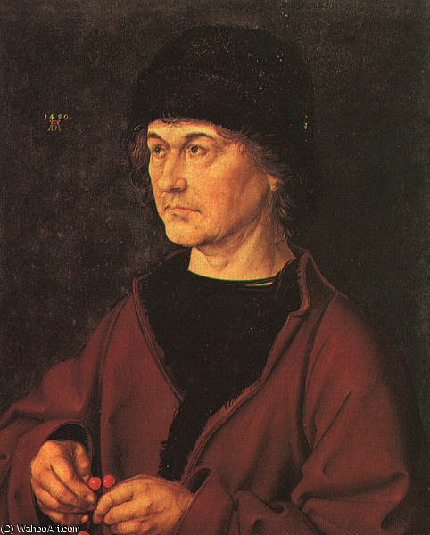 Porträt Des Vaters Des Künstlers, 1490, Uffizi — Albrecht Dürer