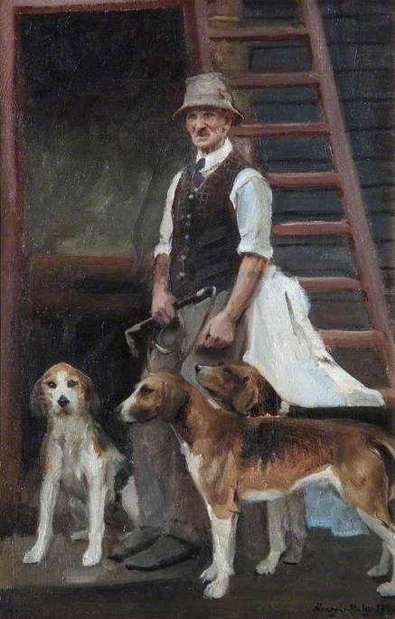 Kennel Man And Hounds — Henry James Haley