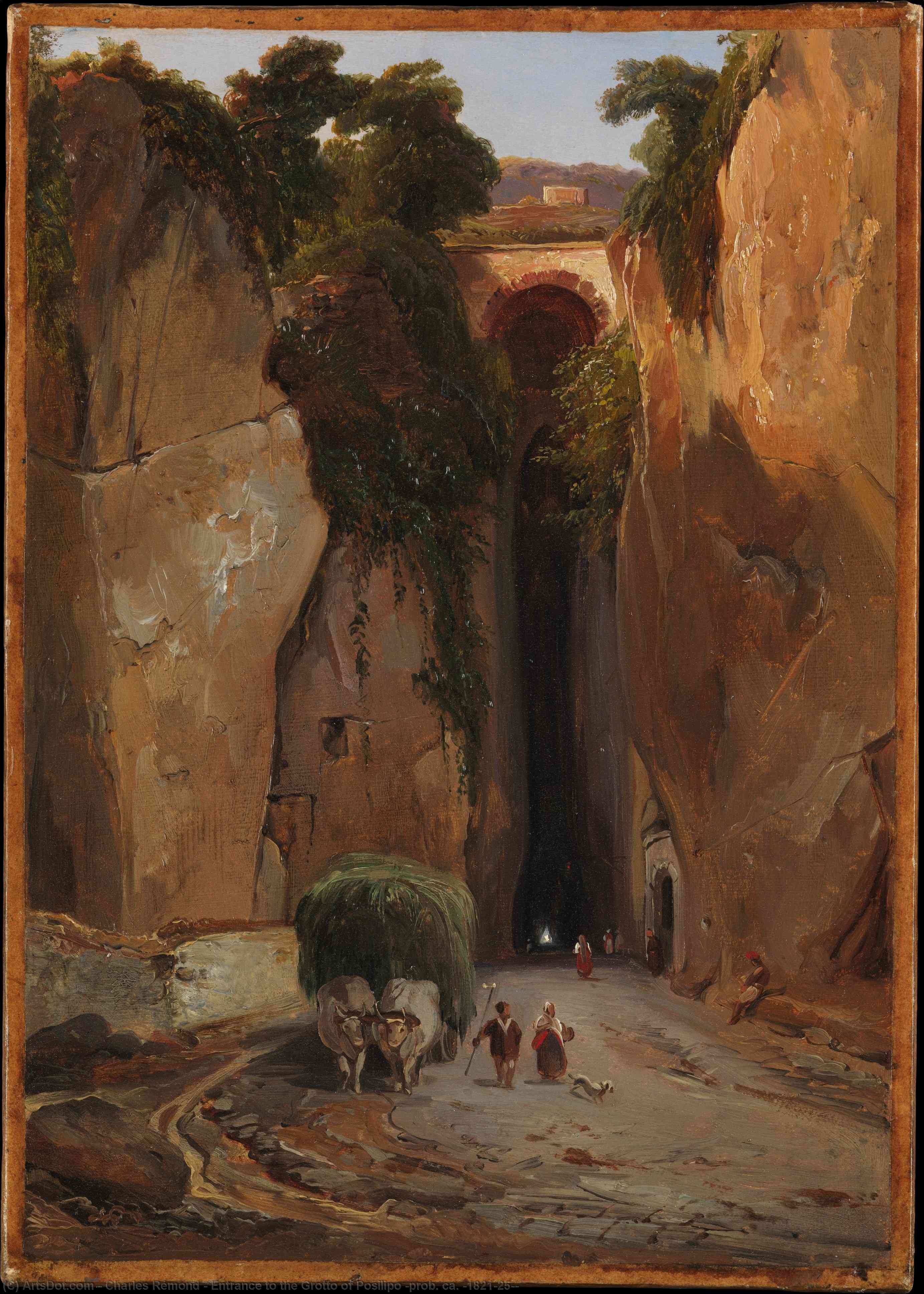 Entrance To The Grotto Of Posilipo (prob. Ca. (1821-25)) — Charles Rémond