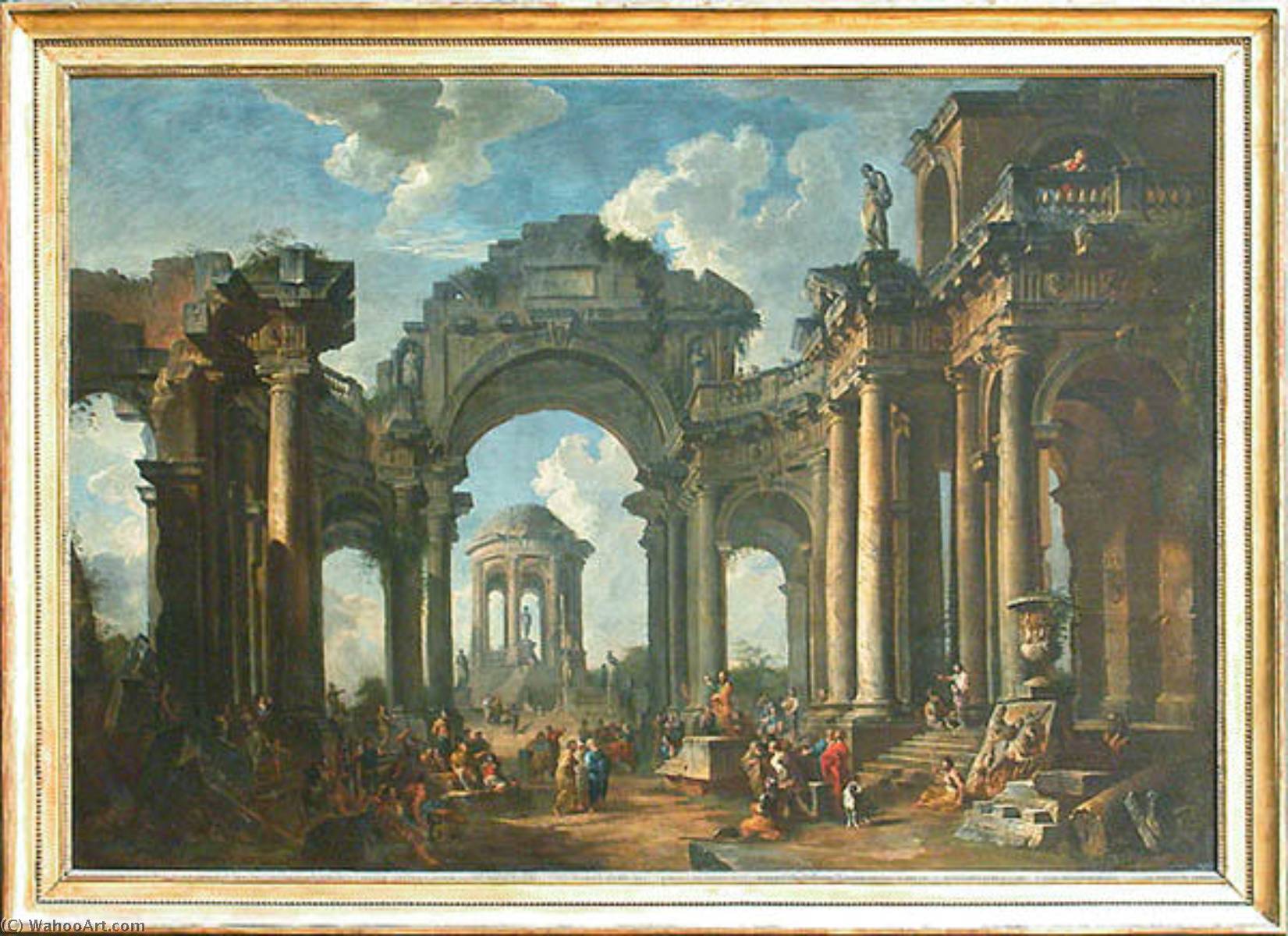 La Prédication D'un Apôtre Dans Les Ruines D'architecture D'ordre Dorique — Giovanni Paolo Panini