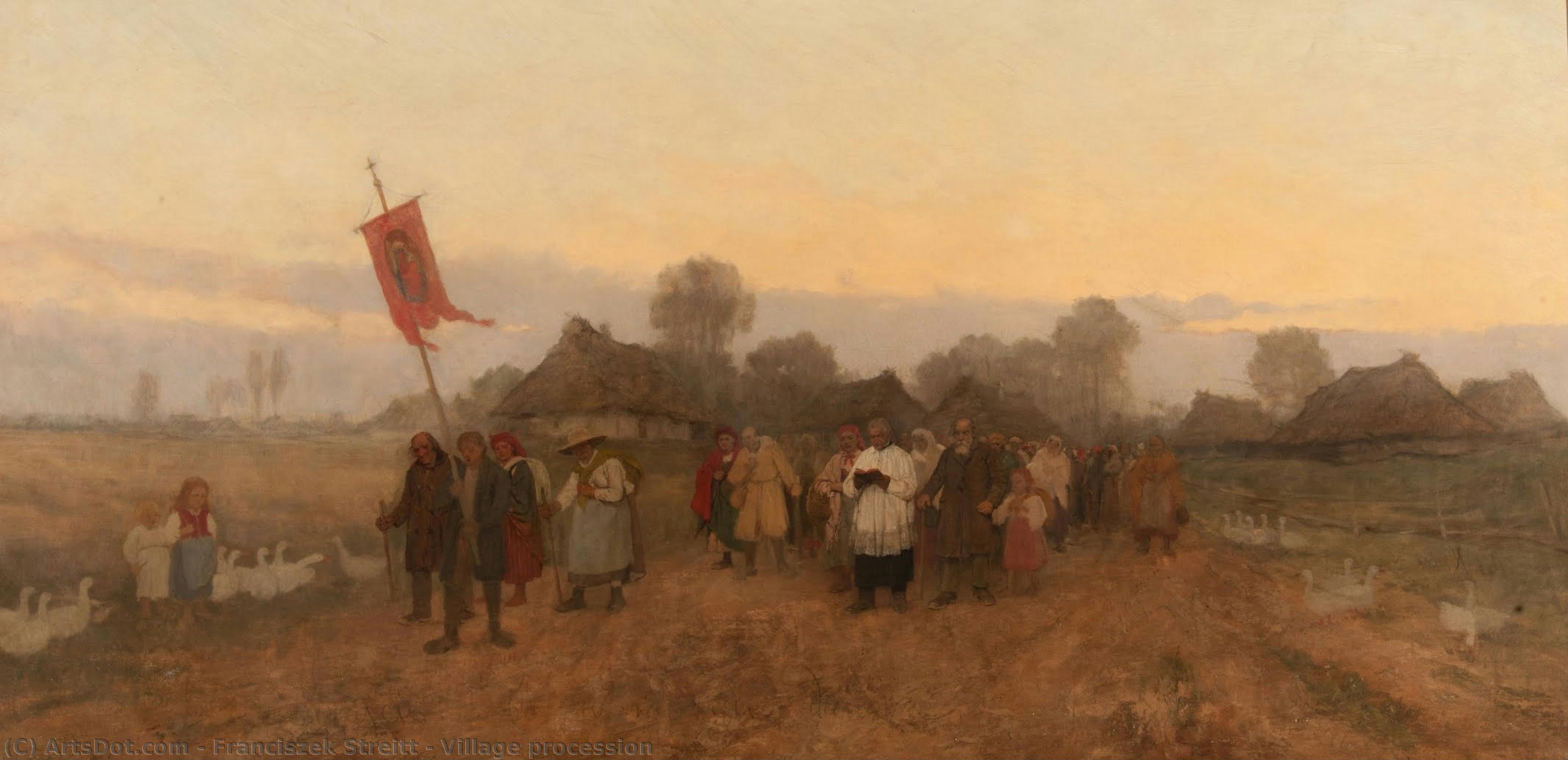 Village Procession — Franciszek Streitt