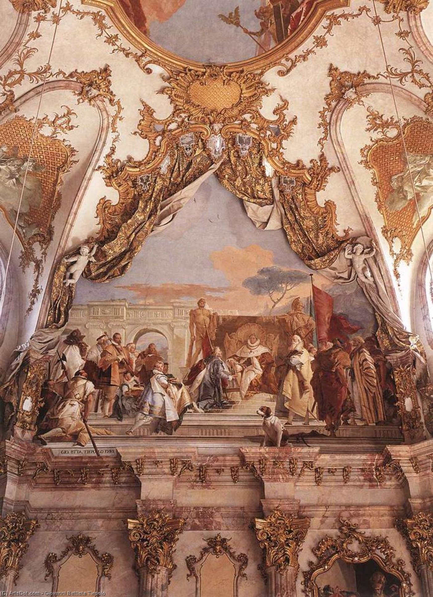 Die Investitur Herolds Zum Herzog Von Franken — Giambattista Tiepolo