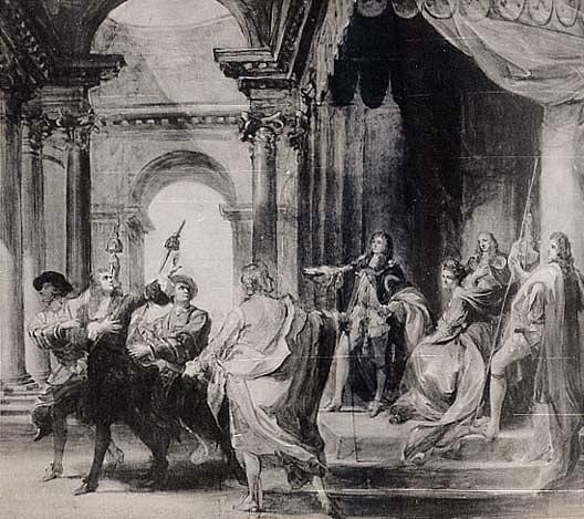 Study For Monmouth Before James Ii, (painting) — John Singleton Copley