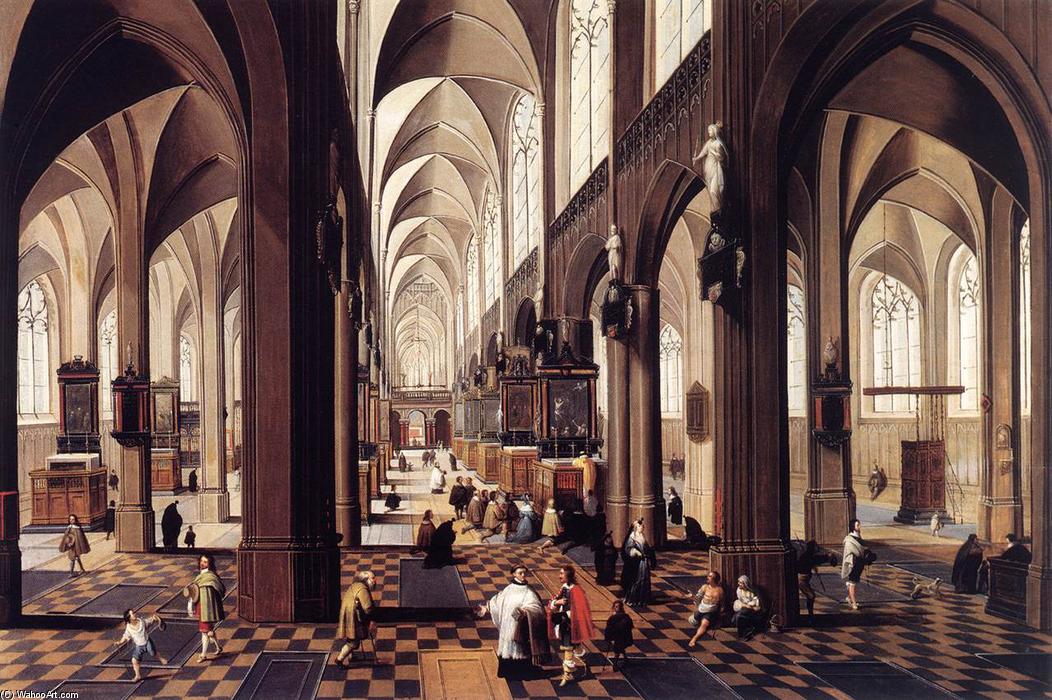 Interior Of Antwerp Cathedral — Peeter The Younger Neeffs