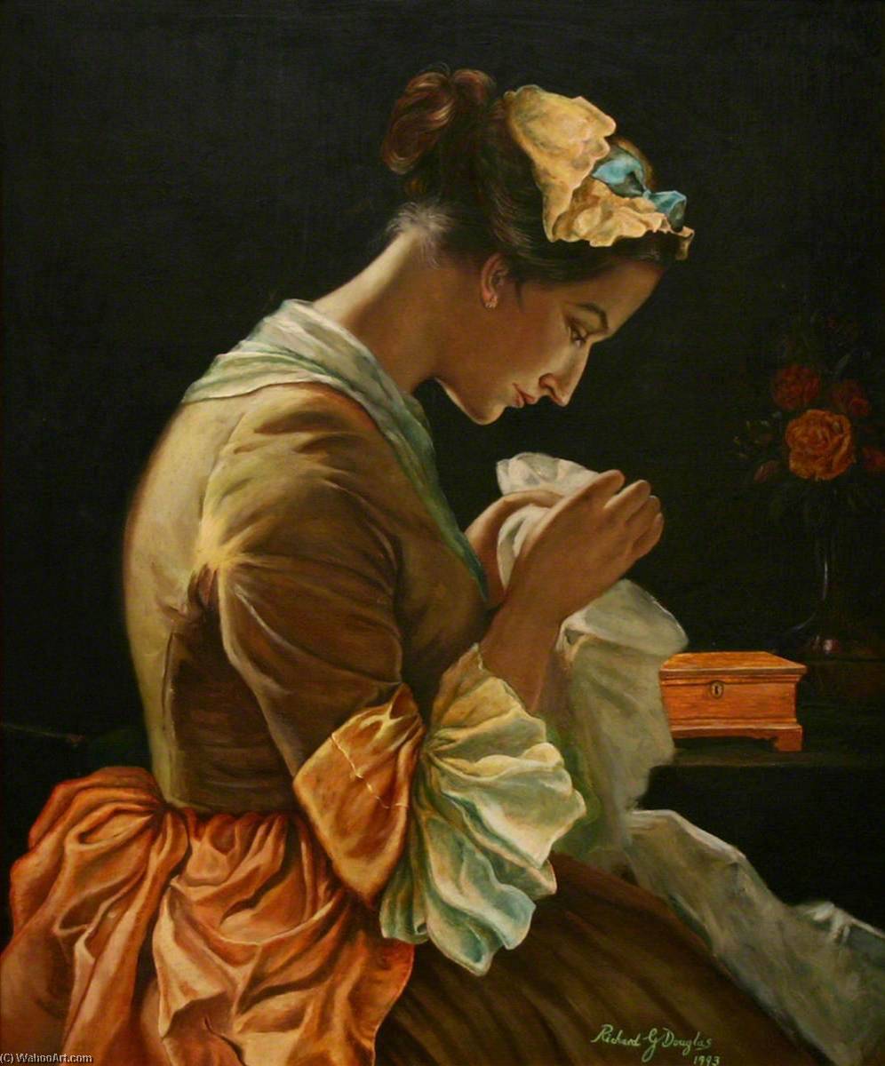 Susanna Wesley, Sewing — Richard Gilmore Douglas