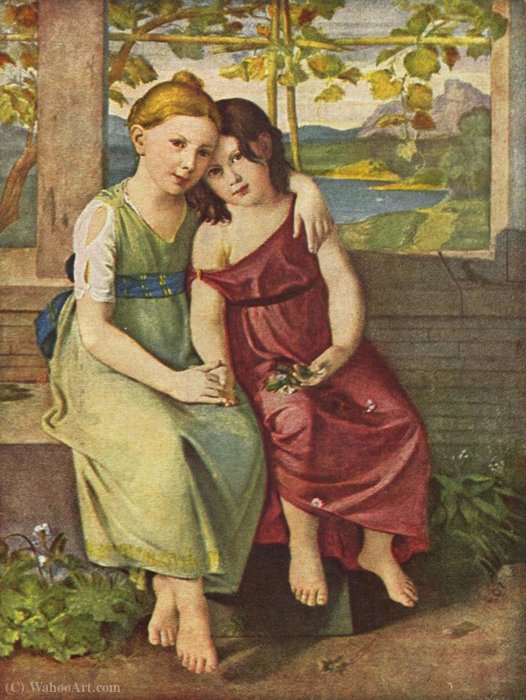 Portrait Of Adelheid And Gabriele Von Humboldt — Cristian Gottlieb Schick