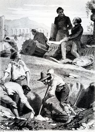 The Excavations At Torre Vergata — Henri Félix Emmanuel Philippoteaux
