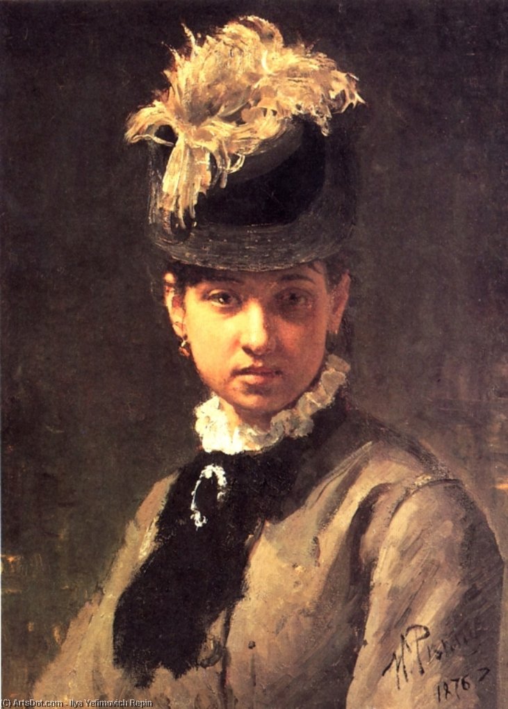 Portrait Of Vera Repina, The Artist's Wife — Ilya Yefimovich Repin