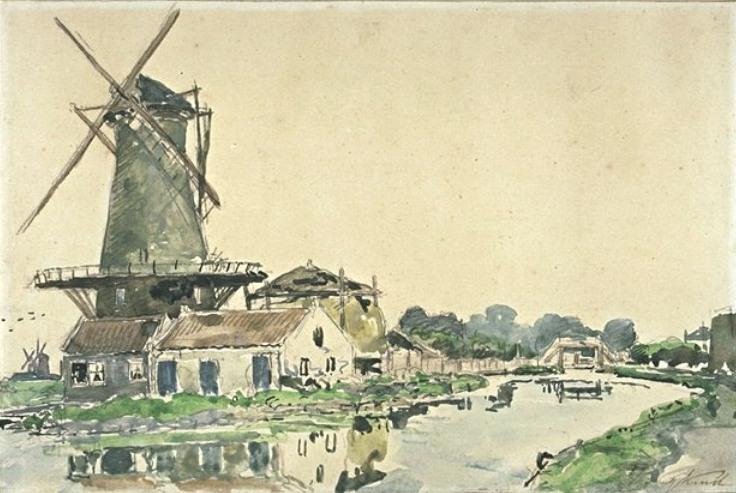 Mill In Rotterdam — Johan Barthold Jongkind