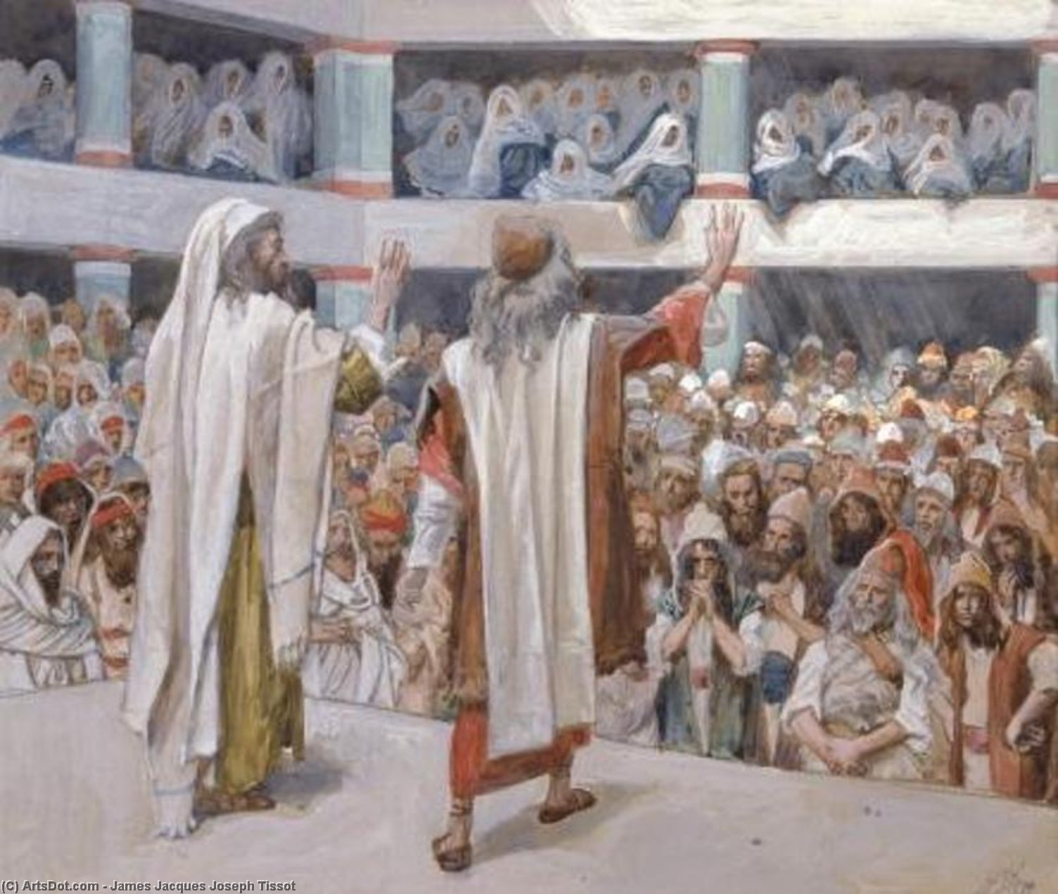 Moses And Aaron Speak To The People — Jacques Joseph Tissot