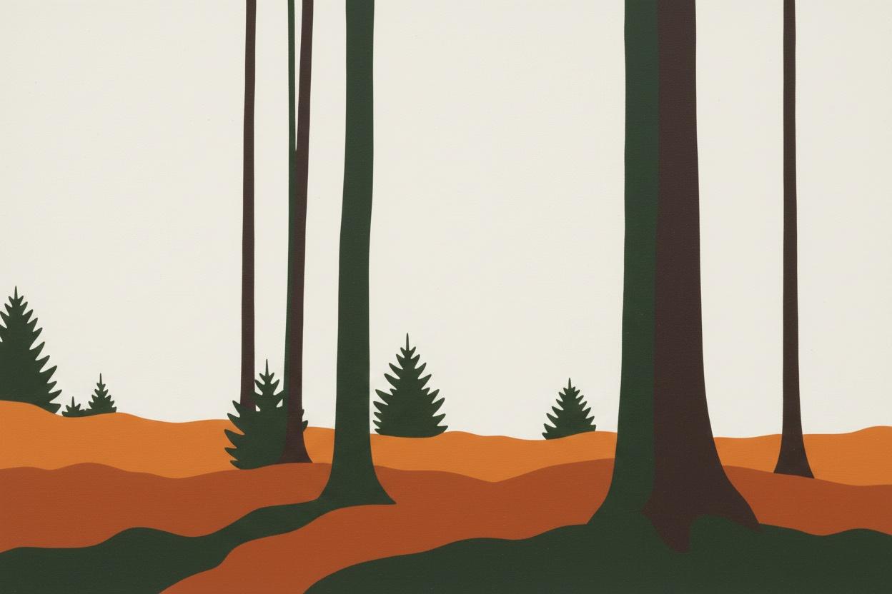 Silent Silhouettes In Ochre And Pine — Baptiste Leroy