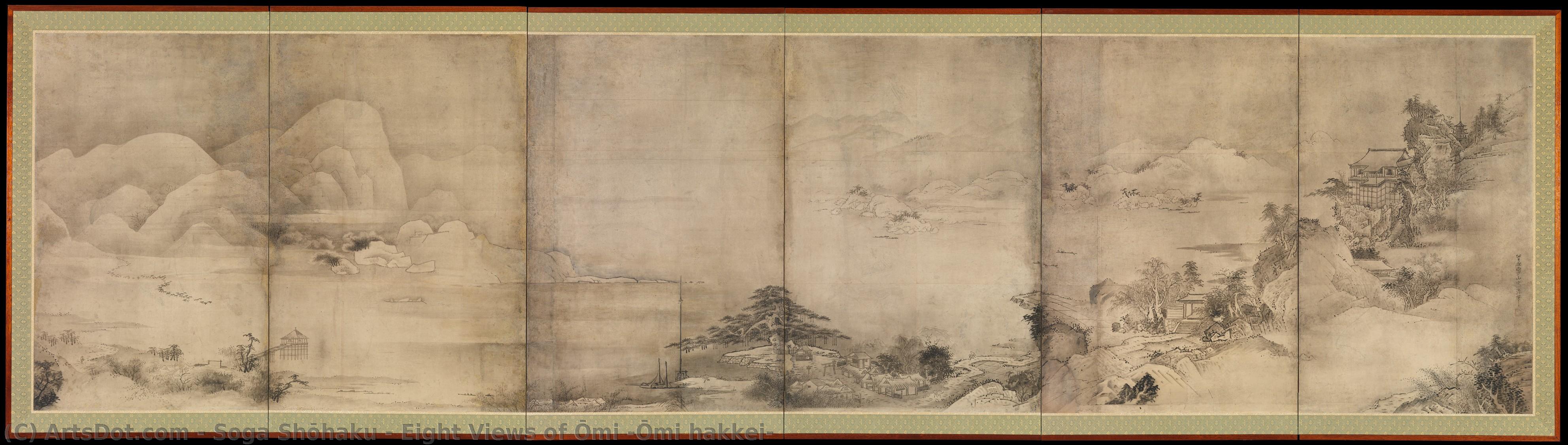 Eight Views Of Ōmi (ōmi Hakkei) — Soga Shohaku