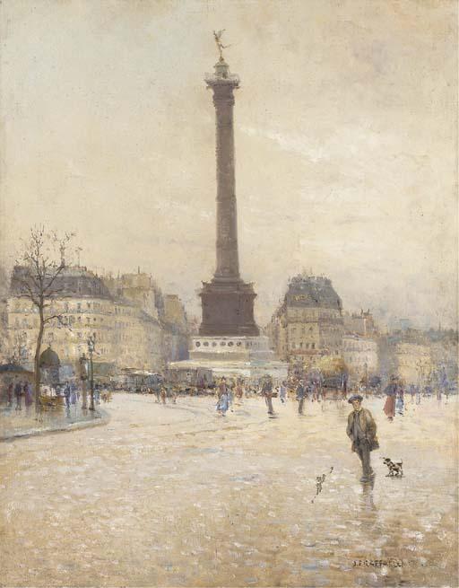 The Place De La Bastille, Paris — Jean-françois Raffaelli