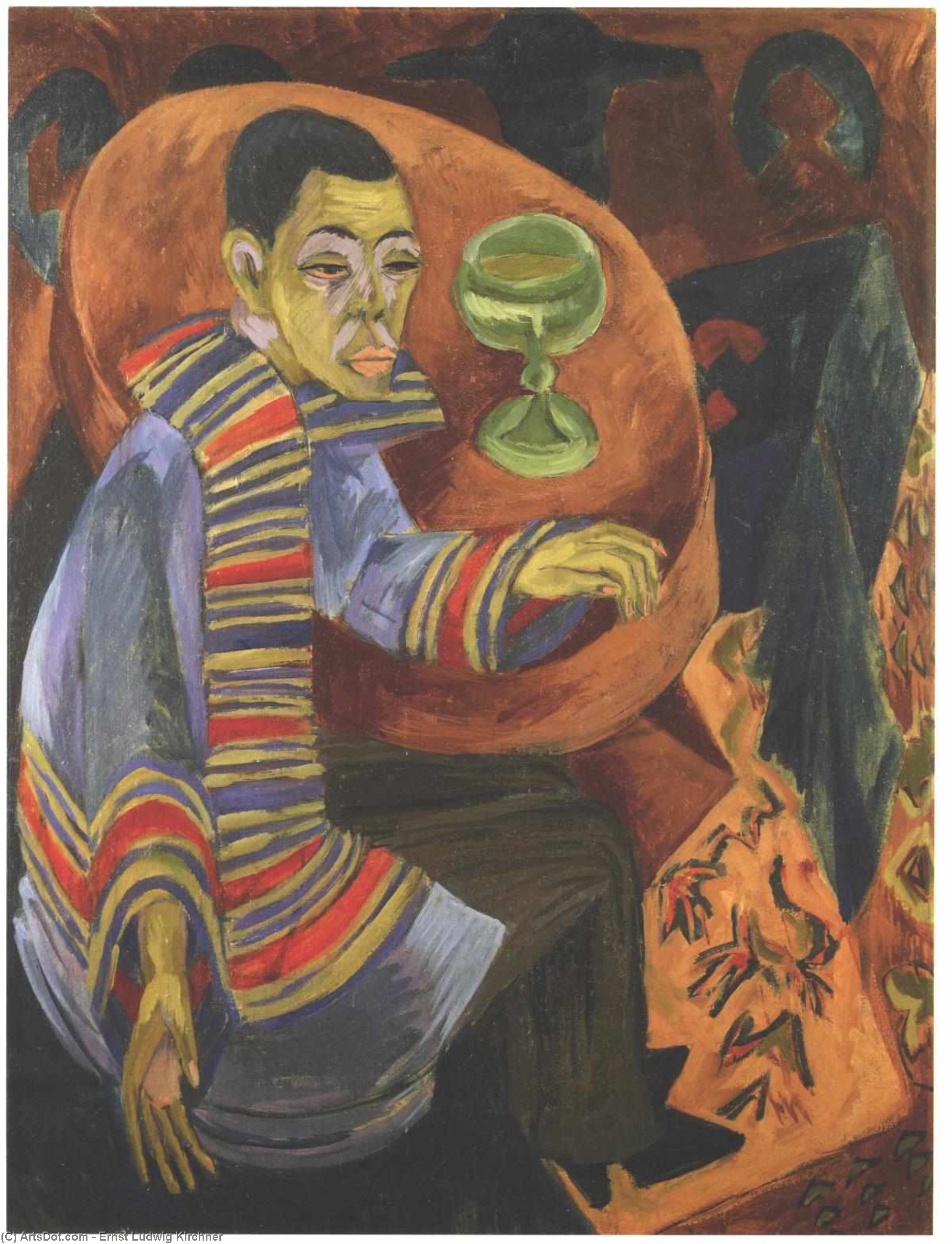 The Drinker (self-portrait) — Ernst Ludwig Kirchner