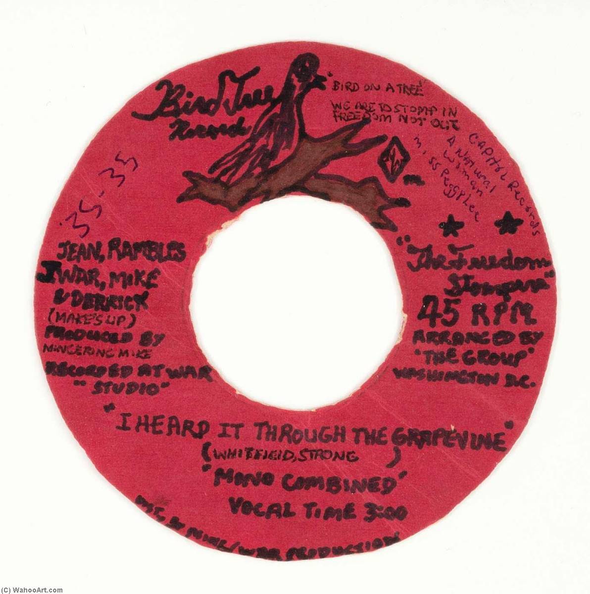 Bird Tree Records The Freedom Stompers I Heard It Through The Grapevine — Mingering Mike