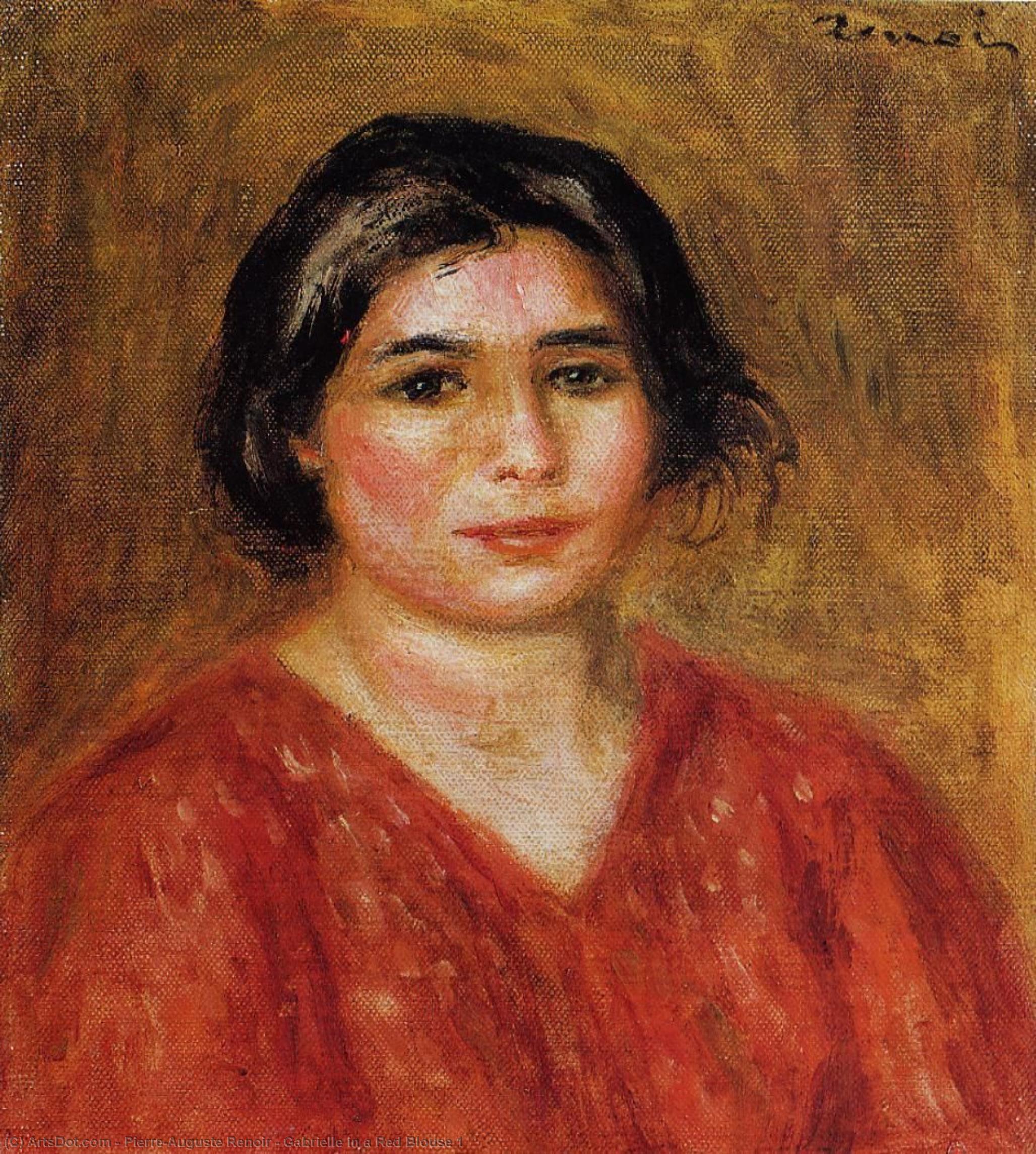 Gabrielle In A Red Blouse 1 — Pierre-auguste Renoir