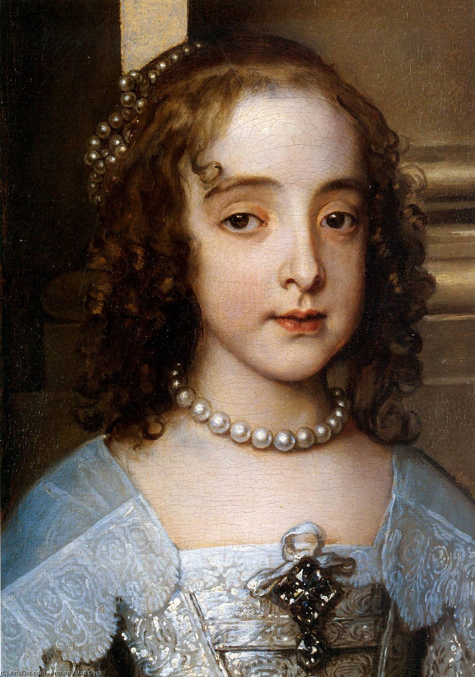 Antoon Detail Willem Ii And Princes Mary Sun — Sir Anthony Van Dyck