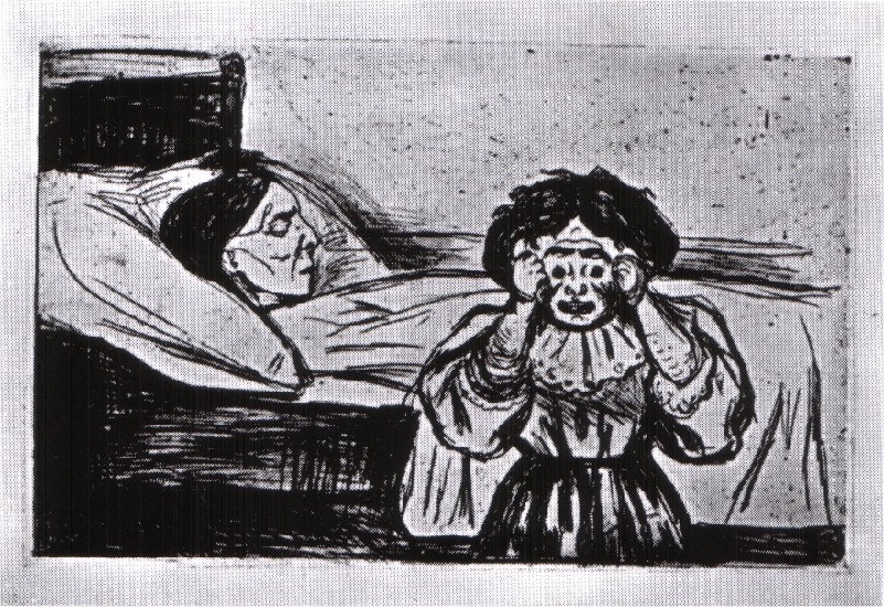 The Mother Died — Edvard Munch