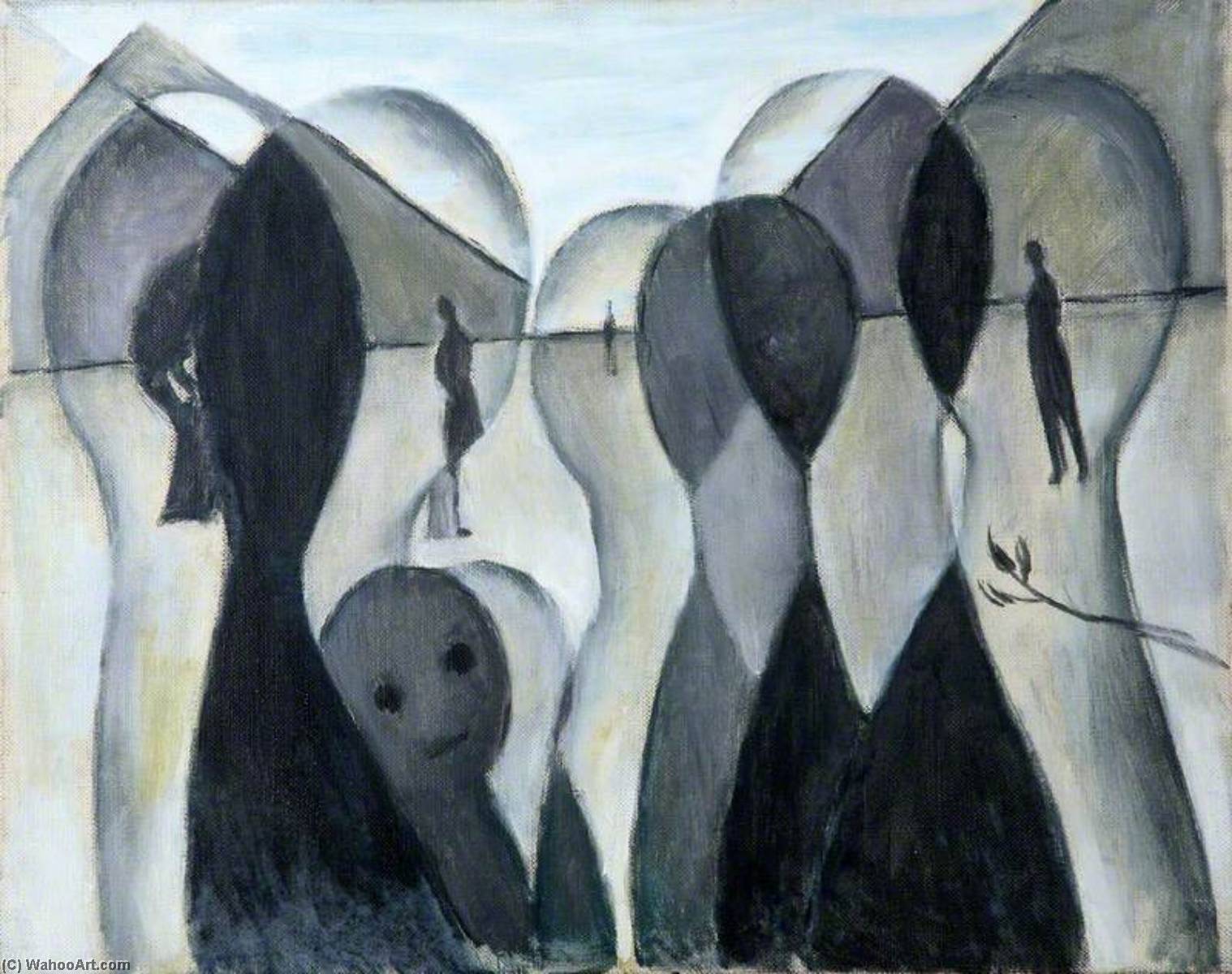 Abstract Heads In Grey — Эван Уолтерс