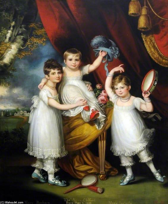 Miss Mary Barbara, Miss Mary Isabella, And Master Thomas Aston Clifford — Mather Brown