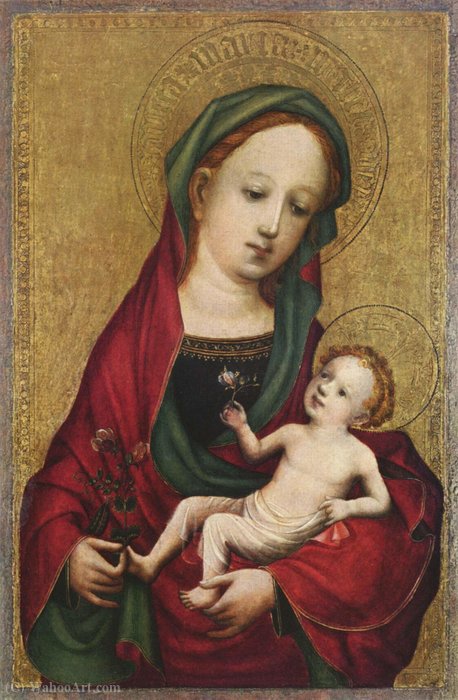 Madonna With The Pea Blossom — Maestro De Santa Verónica