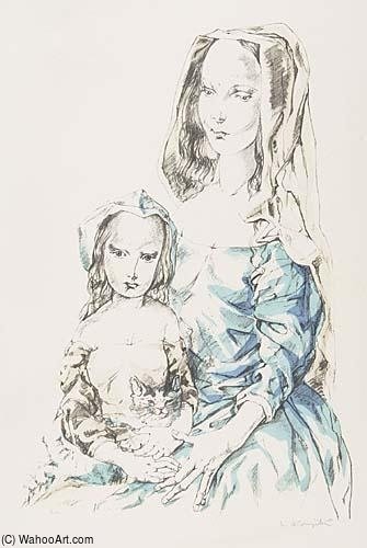 Madonna And Child With Cat — Léonard Tsuguharu Foujita