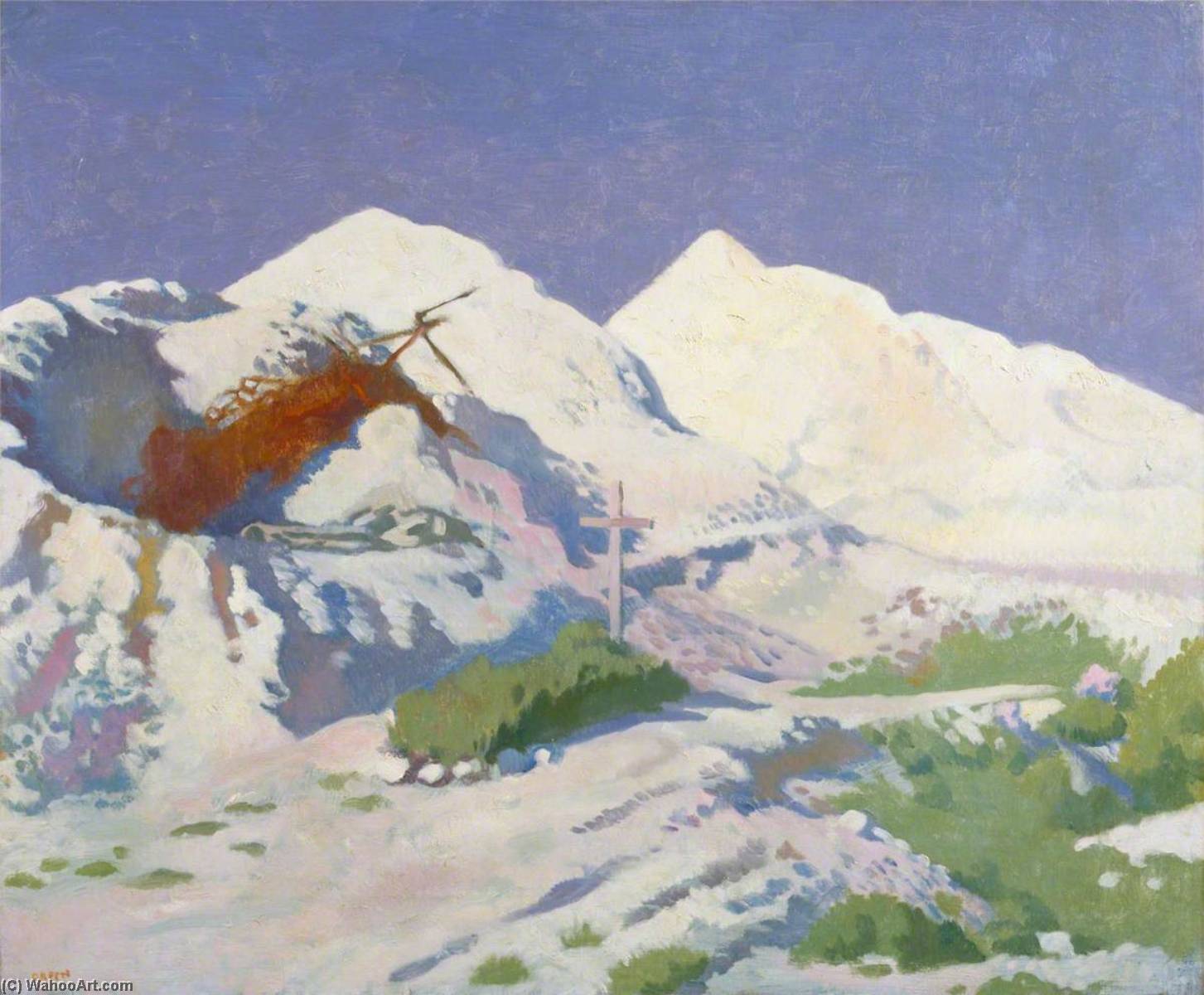 Outside A Small Mine Crater, Bapaume Road — Sir William Newenham Montague Orpen