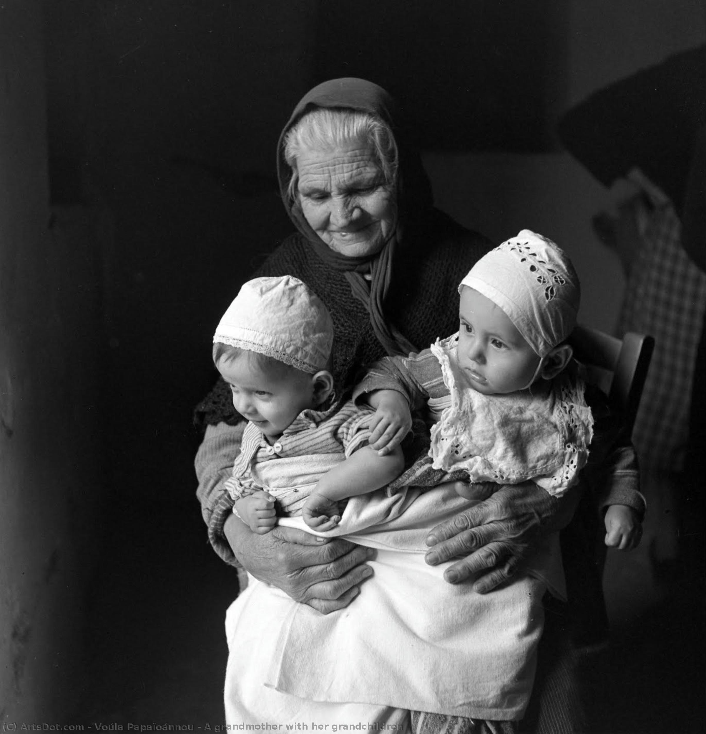 A Grandmother With Her Grandchildren — Voúla Papaioannou